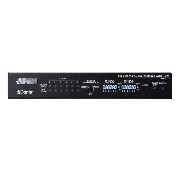 ATEN | VE66DTH | 6x6 Dante™ Networked Audio Interface w/ HDMI