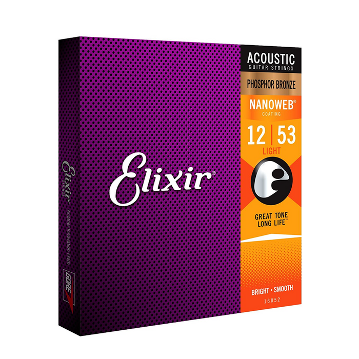 Elixir | Nanoweb | Acoustic Strings | Plus FREE Spare Single String - Gsus4