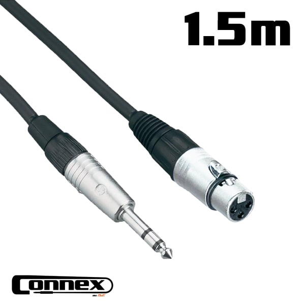 Connex | XFJS-1 | Balanced XLR Female to Jack Male Cable | 1.5m